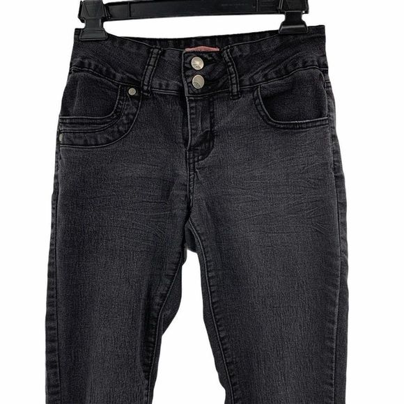 Women's Hailey Jeans 9696 Size 5 Black Skinny Stretch Ankle - Picture 2 of 7